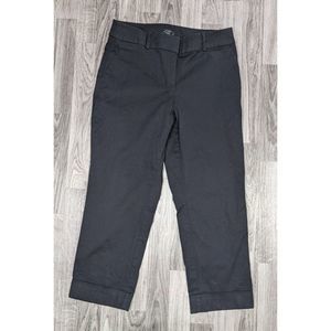 (3/$35) Ann Taylor Factory Womens Size 4 Cuffed Cropped Black Dress Pants